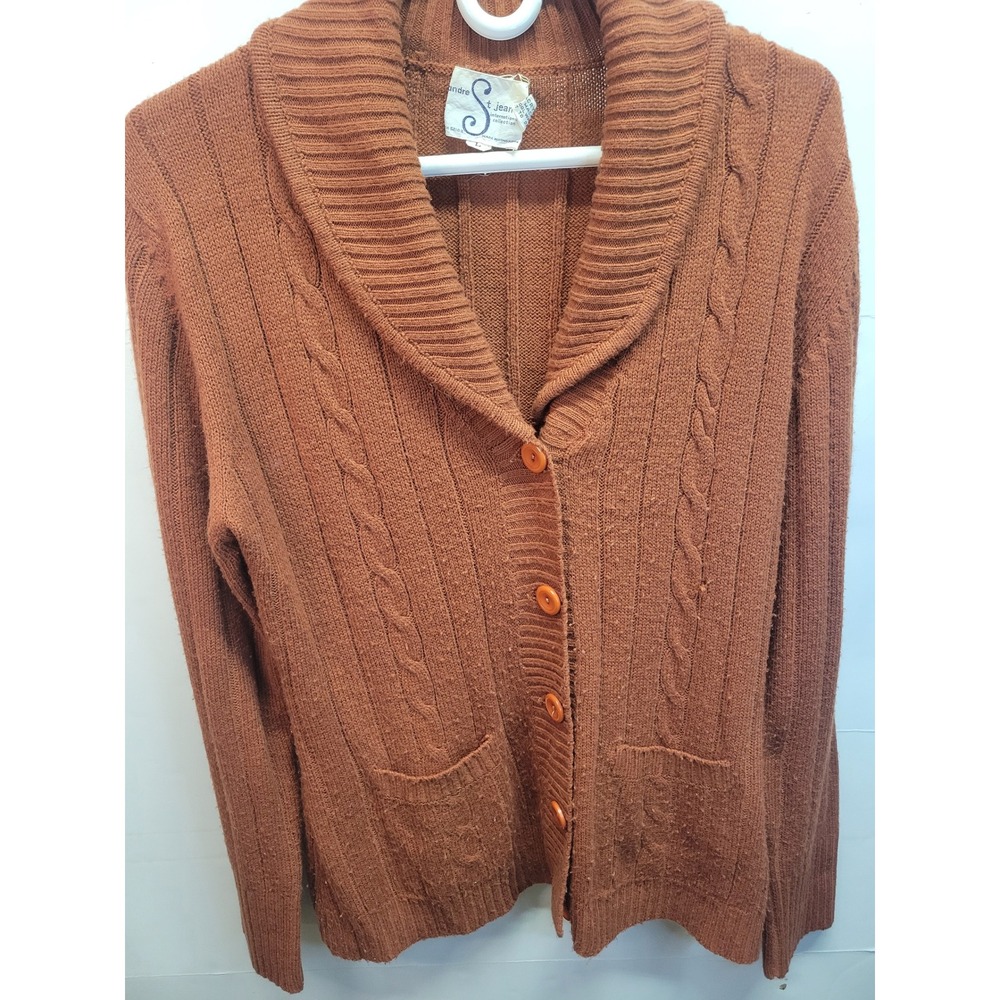 Vintage Andre St Jean‎ International Collection Cable Knit Cardigan Sweater
